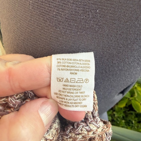 Free People Earthy Tones Off-the-Shoulder Crochet Sweater - Picture 6 of 6